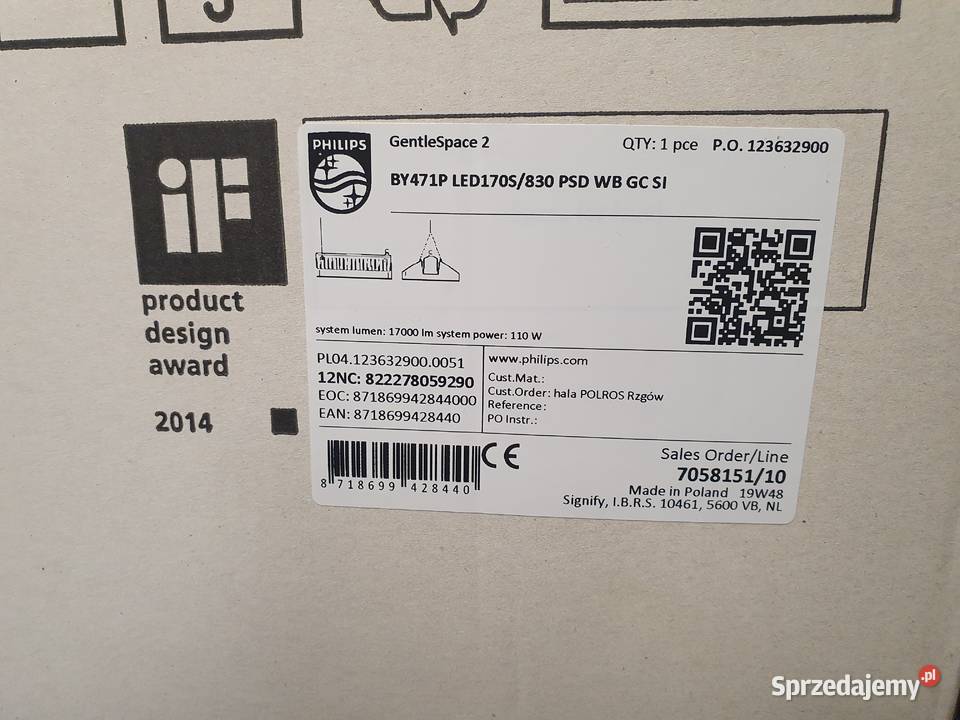 Lampa przemysłowa LED PHILIPS BY471P 1705830 PSD sprzedam