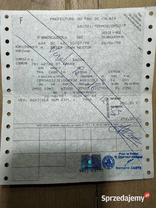 ciągnik rolniczy CASE CX90 4x4 adapter do Tura Działoszyn sprzedam