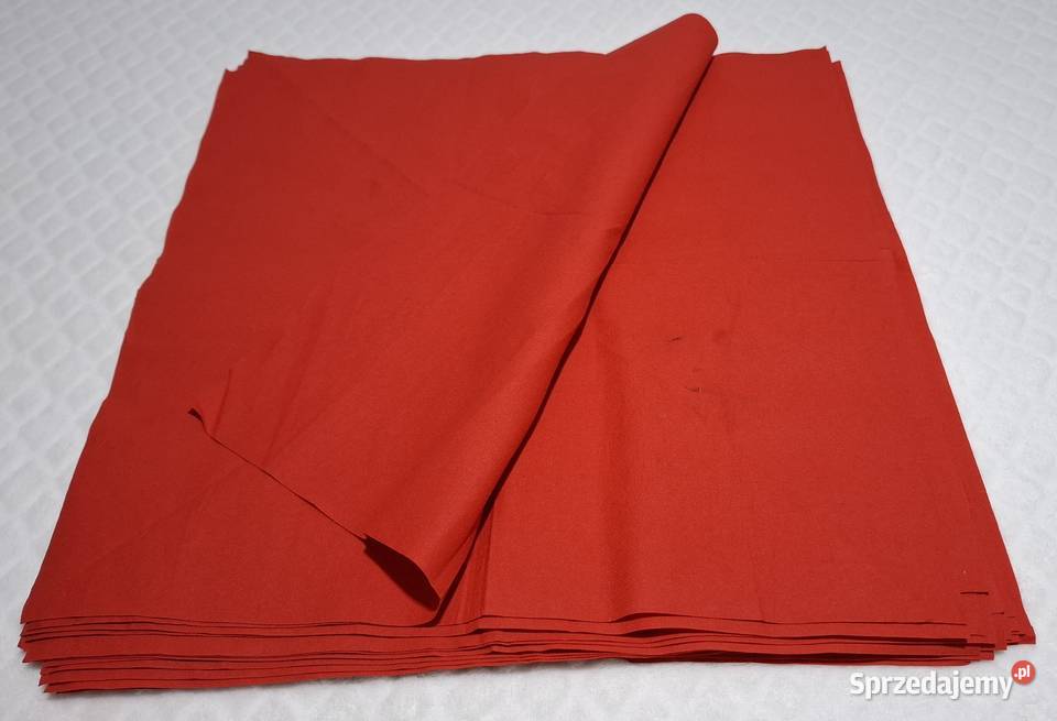 Serwetki czerwone gładkie 395x408 20 Kreatywne