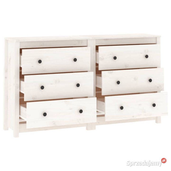 Komoda biała 140x35x80 drewno sosnowe WM3114080 Warszawa