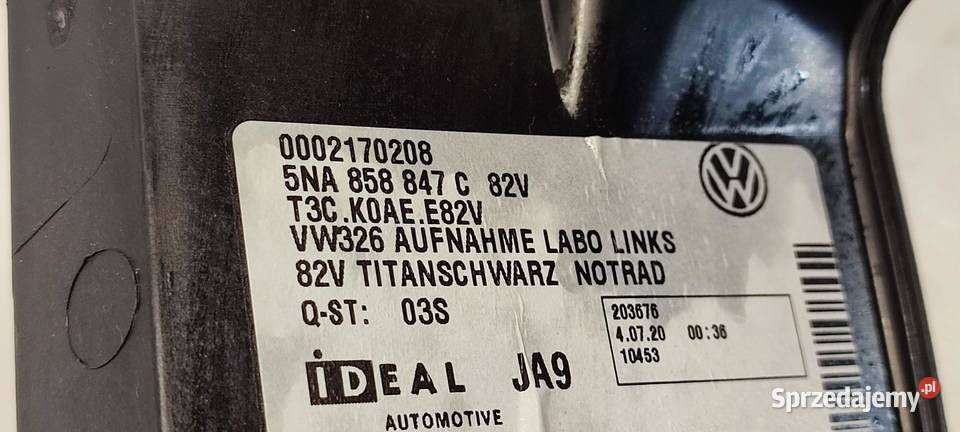 VW TIGUAN II MOCOWANIE PÓŁKI BAGAŻNIKA LEWE