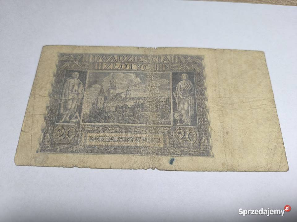 Banknot 20 1940 seria H mazowieckie