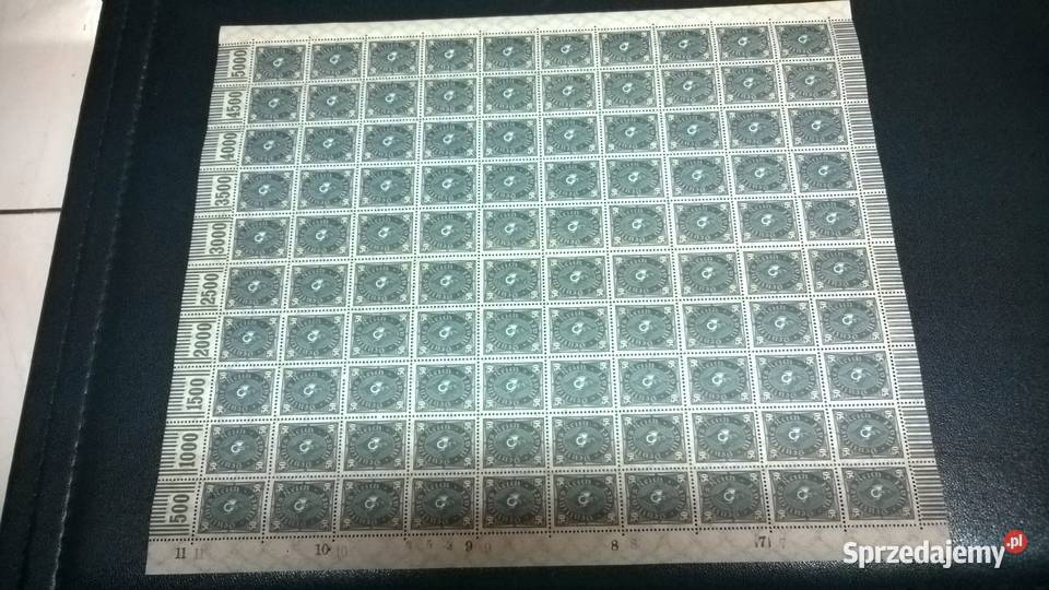 znaczki 50 Mark 1922 Deutsches Reich ARKUSZ 0186 mazowieckie Warszawa