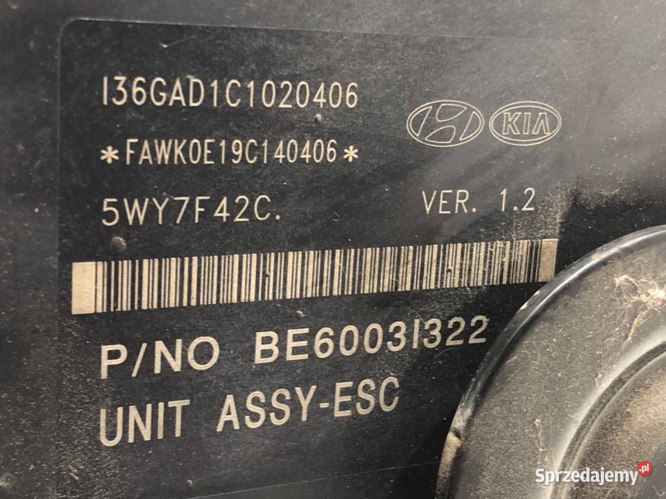 POMPA ABS KIA SPORTAGE III 589203U300 20 163 osobowe