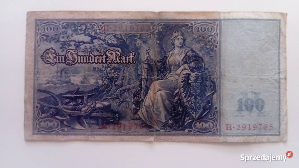 Banknot 100 marek 1909 r