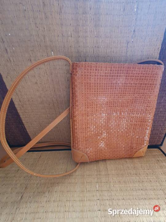 Włoska TOREBKA z naturalnej skóry plecionej Lublin