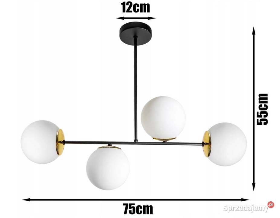 LAMPA WISZĄCA SUFITOWA 4 Kule szklana ŻYRANDOL podlaskie Choroszcz