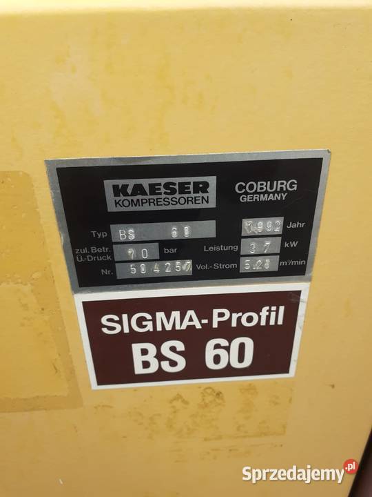 Sprężarka śrubowa KAESER BS60 37kW 525m3min Wilków