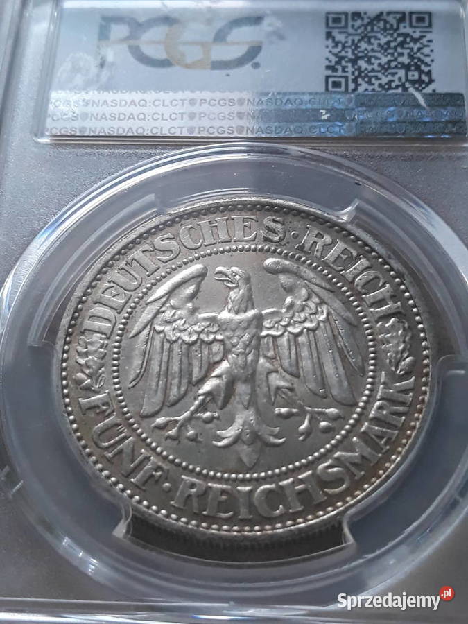 5 Marek WeimarNiemcy 1928 r Dąbmen E PCGS MS 63 Numizmatyka Konin