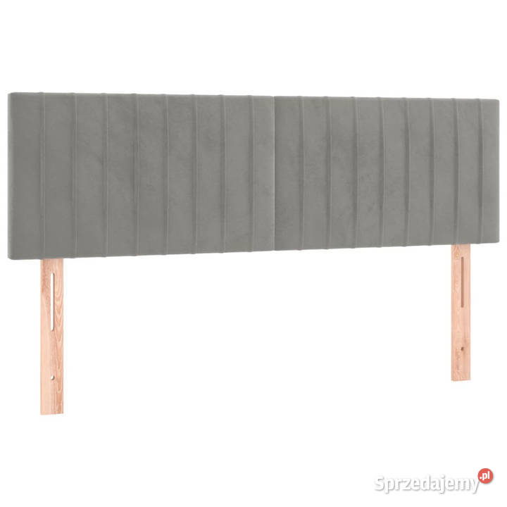 Zagłówki do łóżka 2 jasnoszare 72x5x7888 aksamit Warszawa