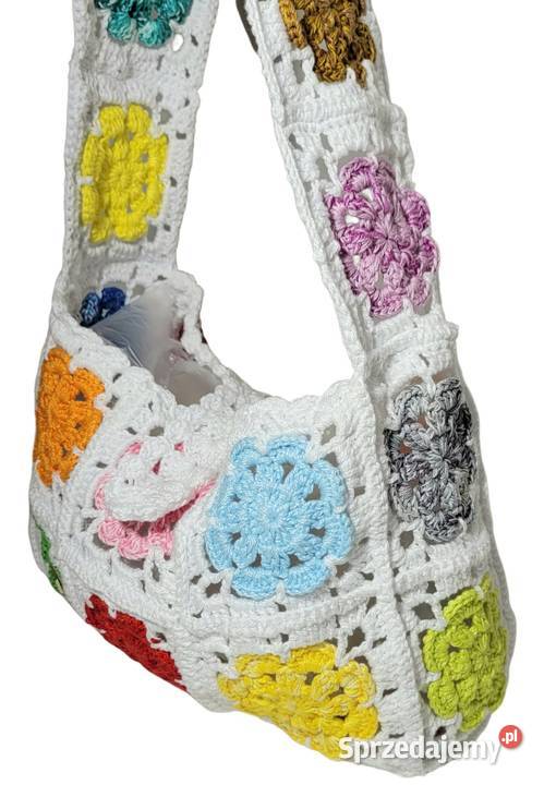 Torebka letnia plażowa ręcznie wykonana 50cm Krzywaczka