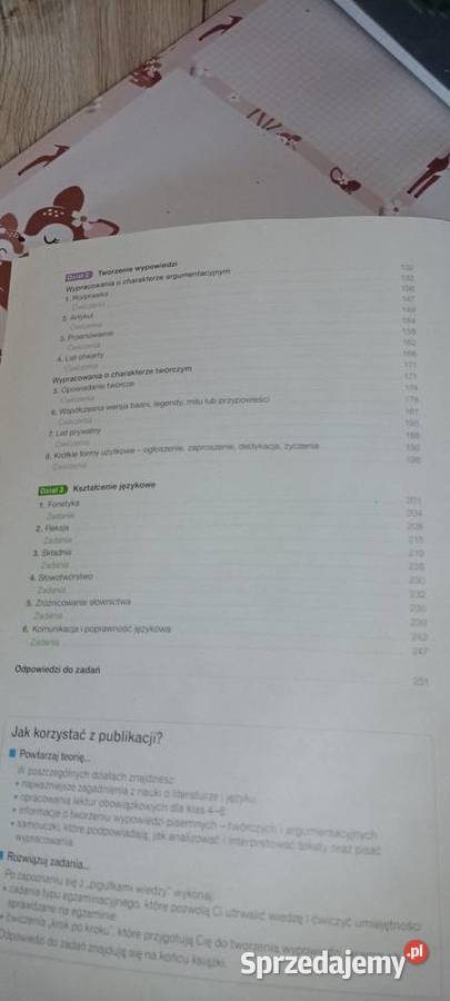 Język polski egzamin ósmoklasisty ćwiczenia Książki do nauki języka obcego Sandomierz sprzedam