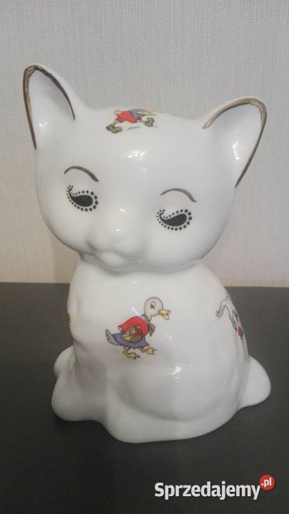 Skarbonka Kotek Nowa porcelana Fine China Pokój dziecięcy Warpechy Stare sprzedam