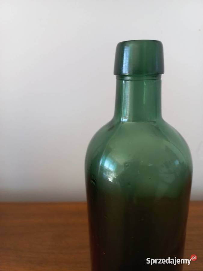Butelka zielone szkło antyk kujawsko-pomorskie Toruń