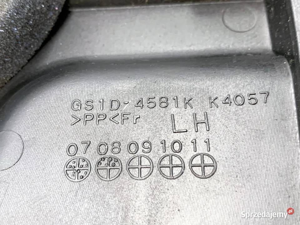 BOCZEK DRZWI LEWY PRZÓD MAZDA 6 GH Hatchback Tapicerki samochodowe