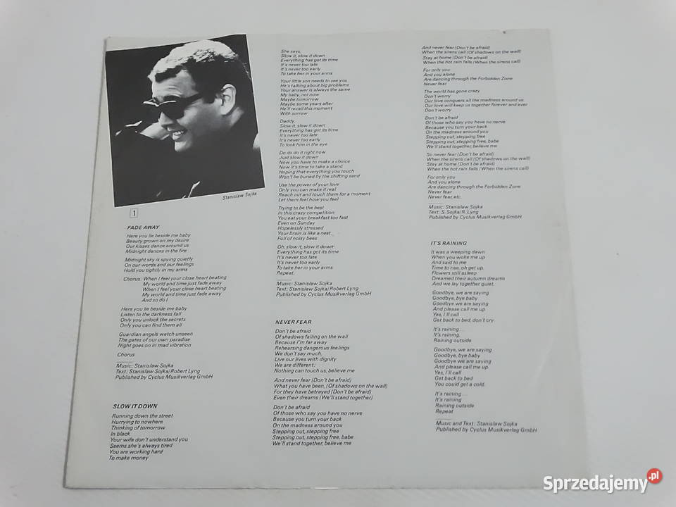 STANISŁAW SOJKA Vinyl LP RCA 1986 Stan Wydanie