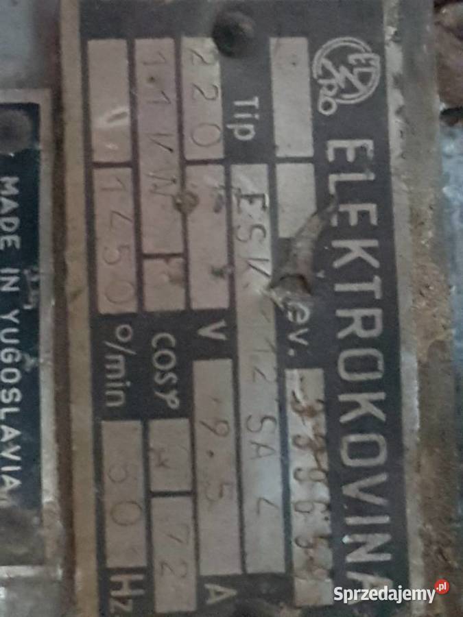 silnik elektryczny 11KW na 230V nieuszkodzony Wieliczka