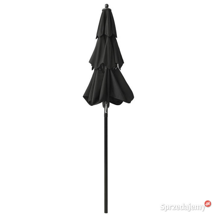3poziomowy parasol na aluminiowym słupku czarny mazowieckie Warszawa sprzedam