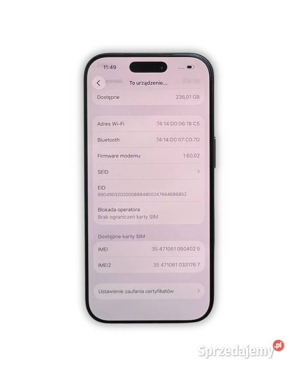 iPhone 17 Pro 256GB 100 kondycji PRAWIE NOWY