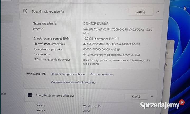 Asus N751 i7 750HDD 120SSD 512SSD 16GB GTX950 Łęczyca