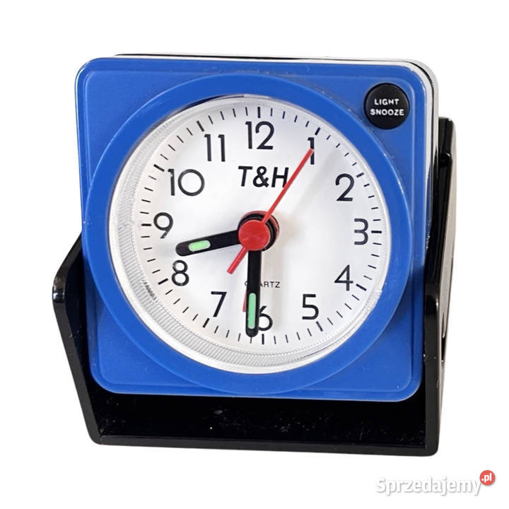 Popartowy budzik podróżny TH Japonia lata 90 niebieski Warszawa sprzedam