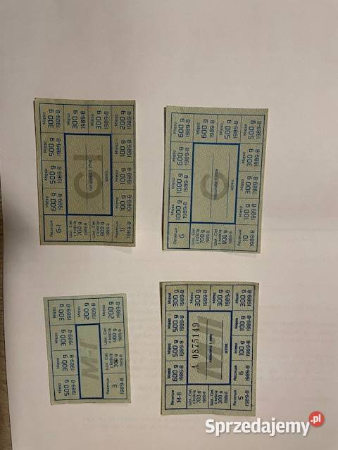 Sprzedam pamiątkowe kartki żywnościowe z okresu Rybnik