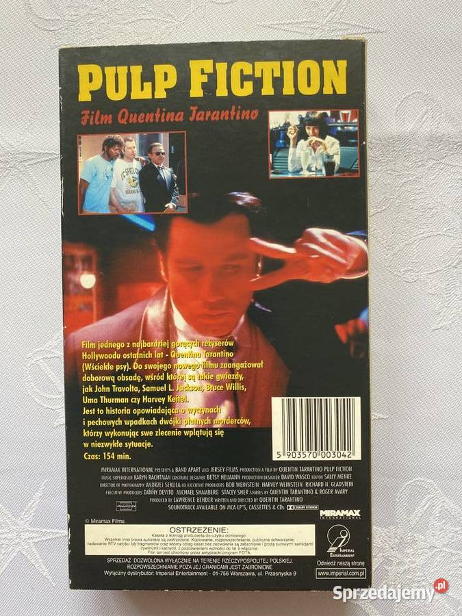 Pulp Fictionfilm na kasecie VHS VHS Filmy Lublin sprzedam