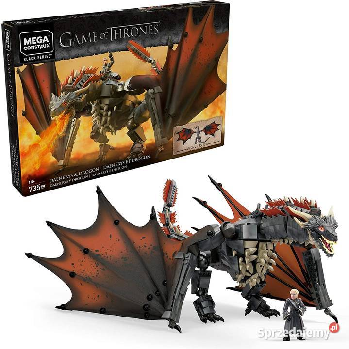 Klocki Konstrukcyjne Gra o Tron Smok Drogon i Mogilany