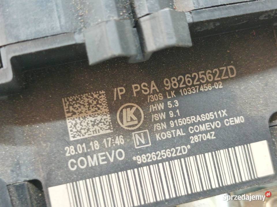 PRZEŁĄCZNIK ZESPOLONY 98262562ZD Toyota ProAce