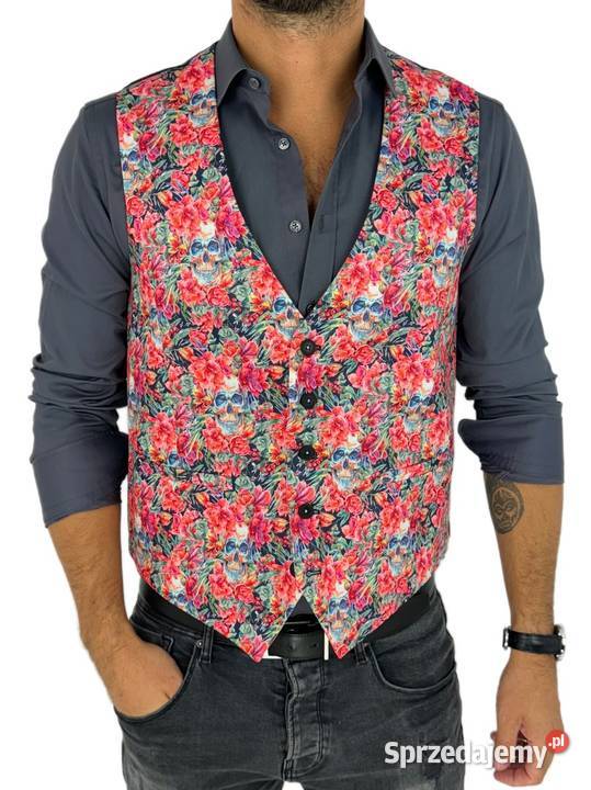 GIOVANNI PERA kamizelka męska D626 kolorowa w Rozmiar L Ostrów Wielkopolski
