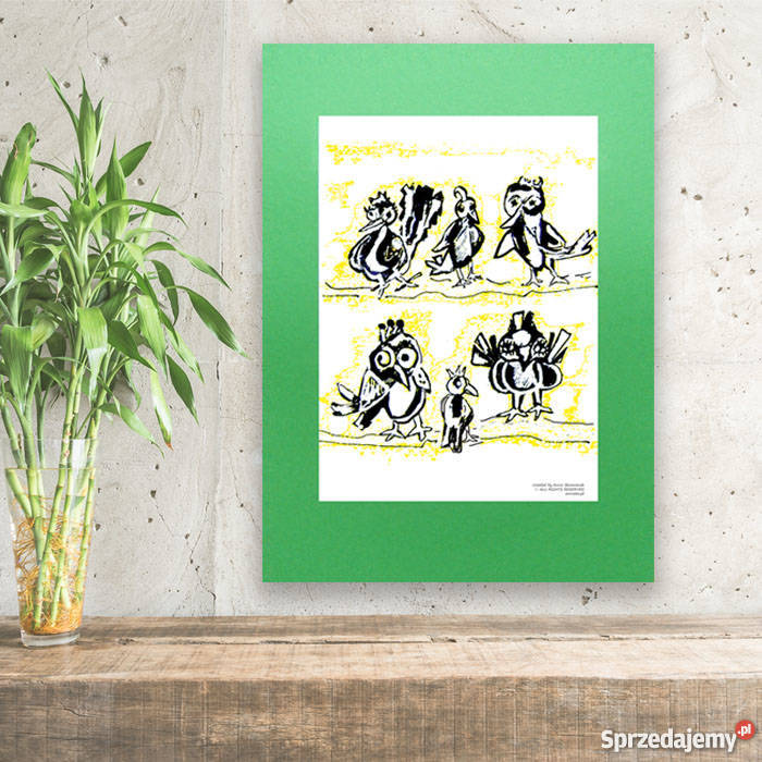 Fajny plakat do pokojuplakat z ptaszkamiplakat z Katowice