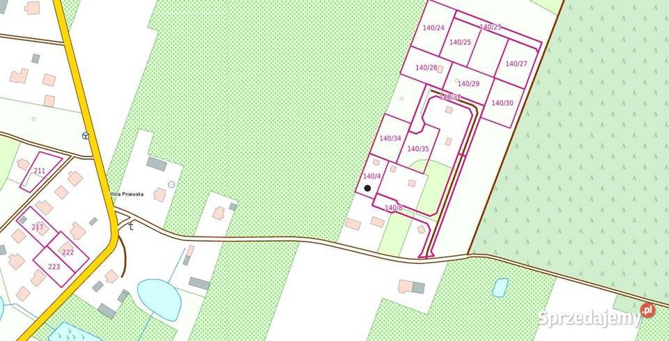 Działka budowlana 843m2 kPniew na 259000 Nieruchomości mazowieckie Pniewy