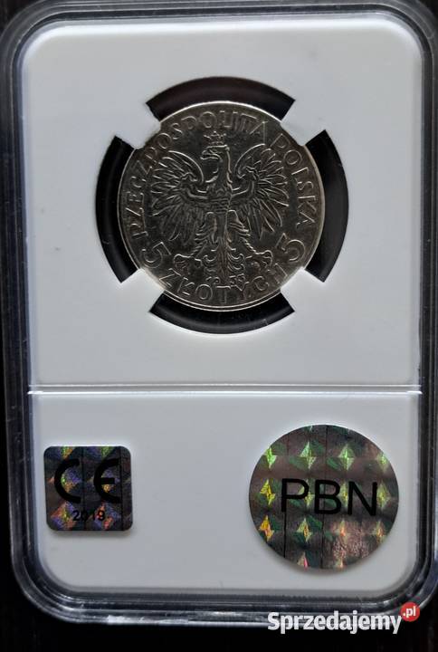 5Polonia 1933r ze znakim menicy Garding Łódź