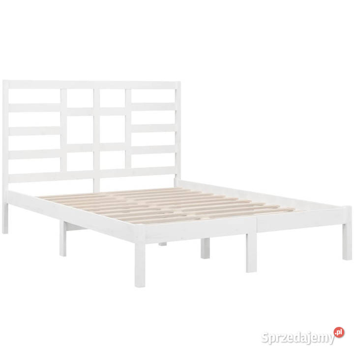 Rama łóżka biała lite drewno 140x190 WM3105776 mazowieckie Warszawa