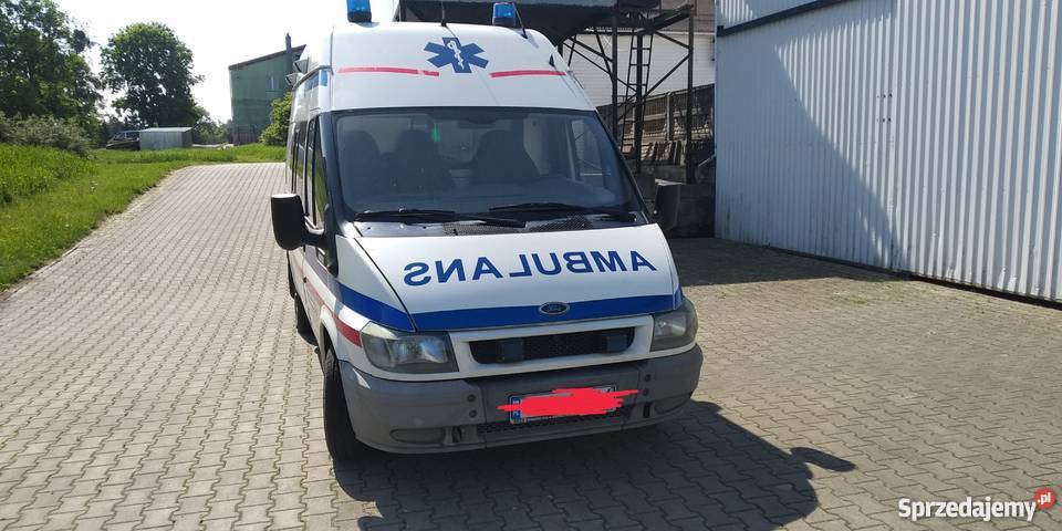 Ambulans karetka Ford Transit 20 tddi nosze Rok produkcji 2002 Motoryzacja warmińsko-mazurskie Biskupiec-Kolonia Druga