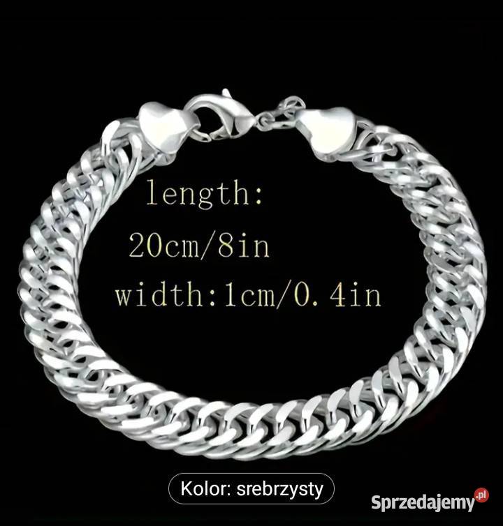 Bransoletka kubańska srebro 925 srebro mazowieckie Warszawa