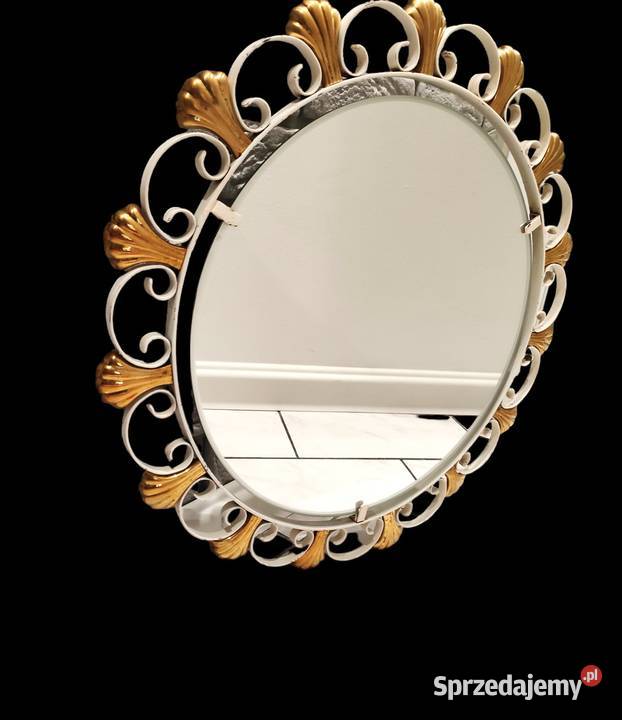 Lustro podświetlane mosiądz E Hillebrand lata 50 Dom i Ogród wielkopolskie sprzedam