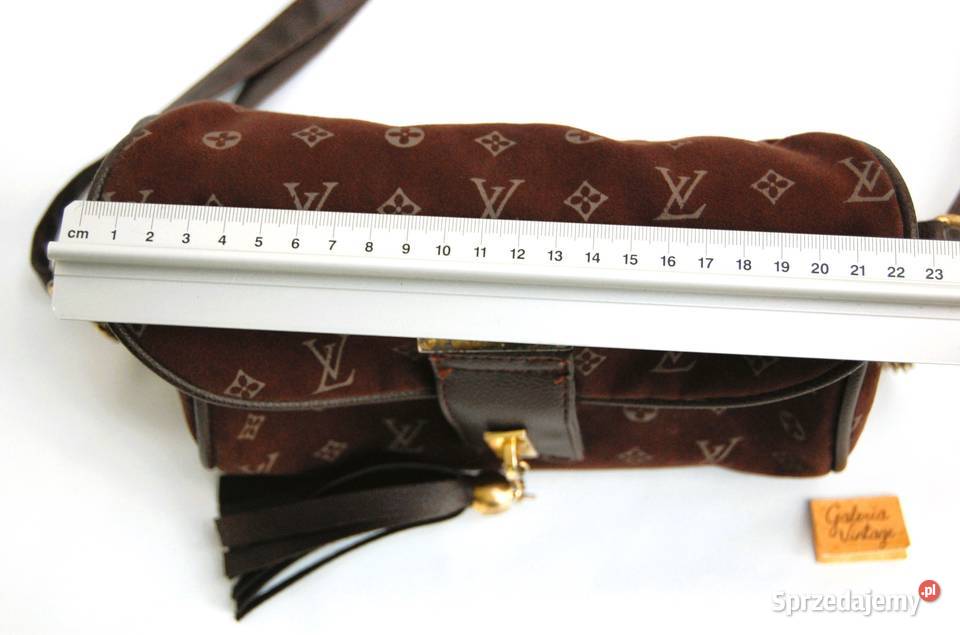 Zamszowa brązowa torebka na ramię Louis Vuitton Lublin