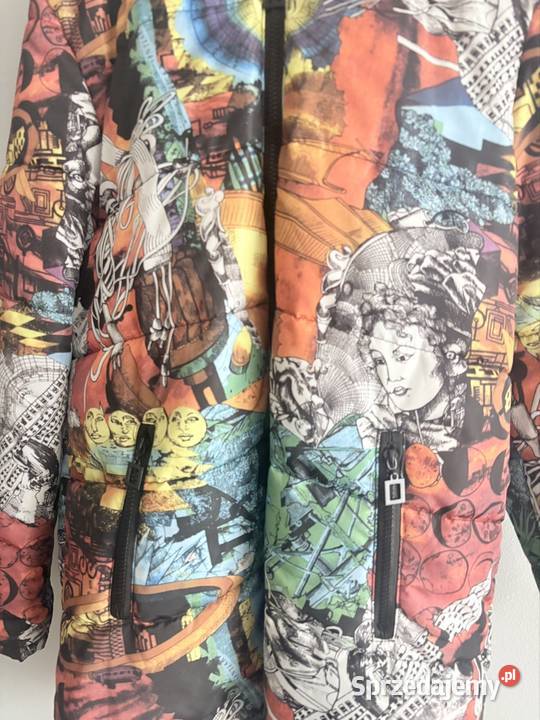 Kurtka damska parka komiksowa z futerkiem Kurtki i płaszcze małopolskie Nowy Targ