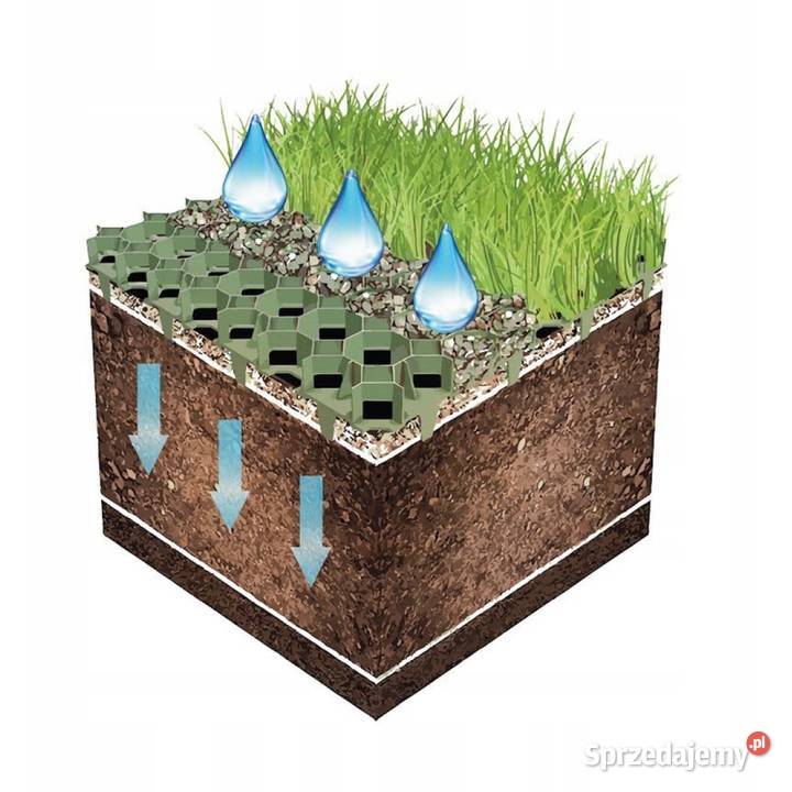 Geokrata Kratka Trawnikowa Parkingowa 50x50x5 Ryki