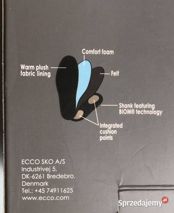 Wkładki ECCO Support Thermal Men r45 30 NOWE małopolskie Kraków