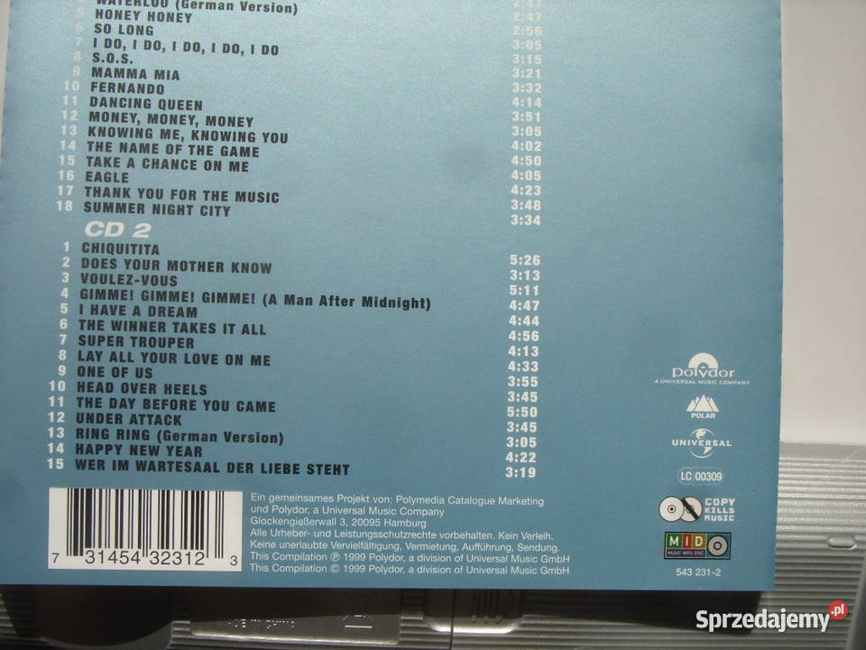 Rock plyty CDABBA THE COMPLETE 2 cd 1999 rock Wołów