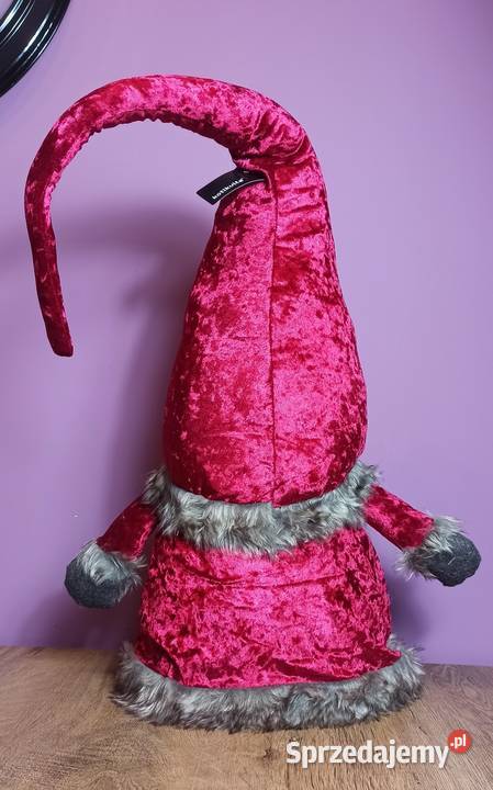 DUŻY Skrzat 105 świąteczny Krasnal Gnom Mikołaj Jasień