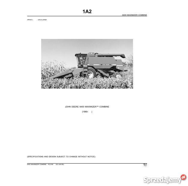 John Deere kombajn 9501 9400 9410 9450 9500 świętokrzyskie Kielce