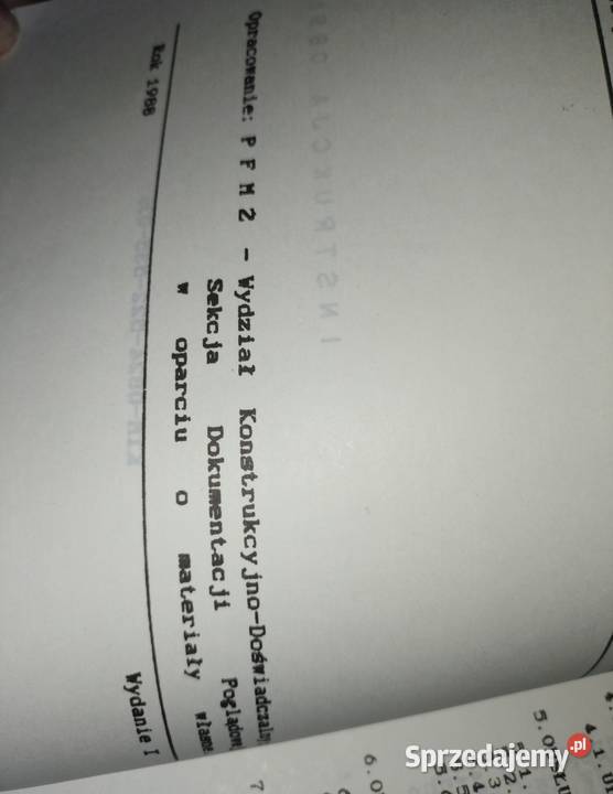 Instrukcja obsługi kombajnu do zielonek PFMŻ lubelskie Tarnawka Pierwsza