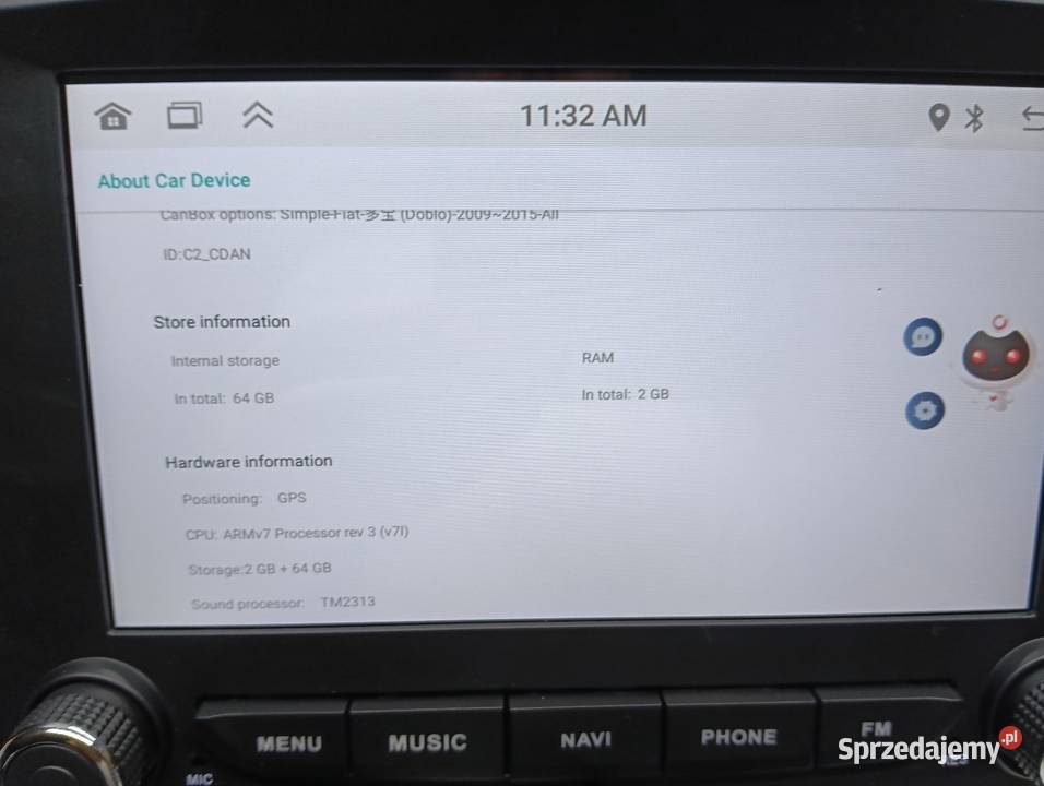 Radionawigacja GPS android Fiat 500x Nawigacje GPS Drążdżewo Nowe