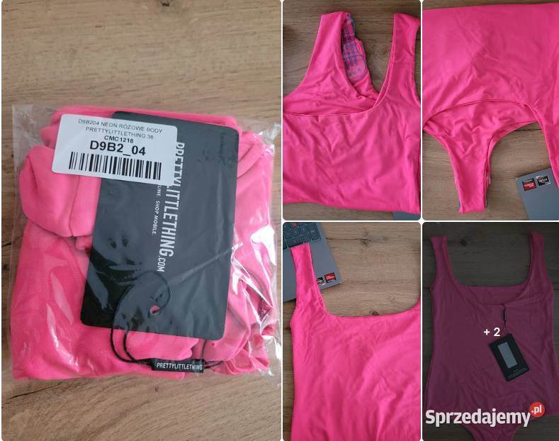 Nowe body neon pink 10UK 38 różowy sprzedam