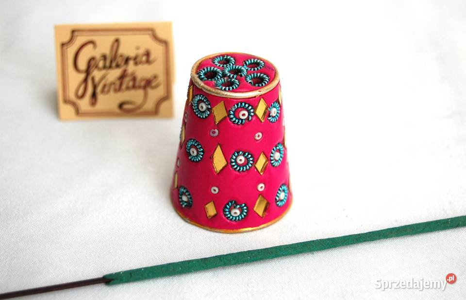 Indyjski stojak uchwyt na kadzidełka stożek róż różowy Lublin