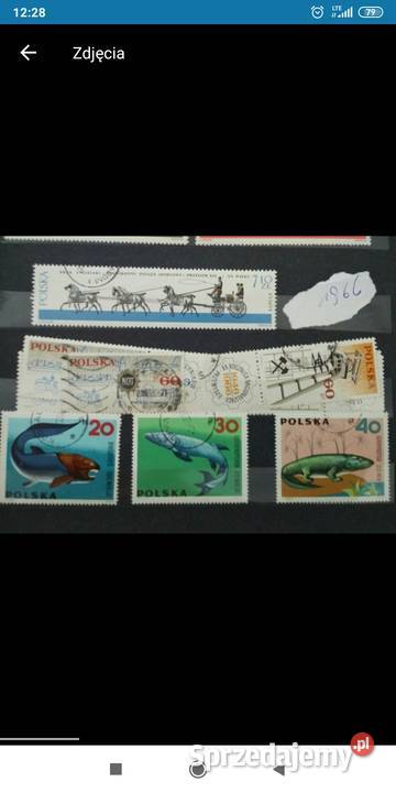 Znaczki 1966 polskie kasowane Filatelistyka Bolesławiec