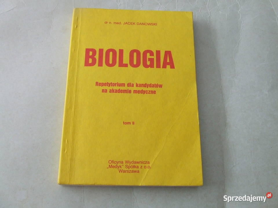 Biologia Medycyna Tom 1 5 komplet Danowski Oborniki Śląskie